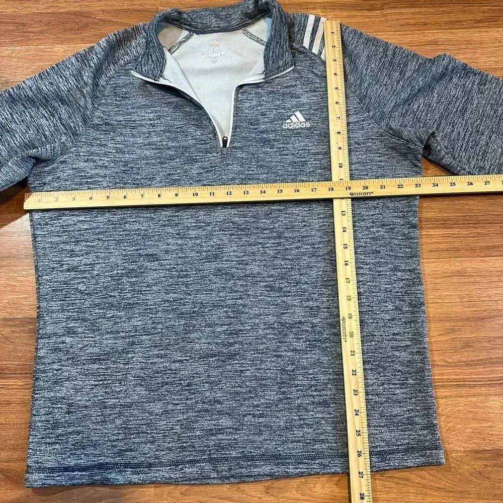 Adidas Golf Long Sleeve Quarter Zip Shirt Blue and Gray | Men Size Large